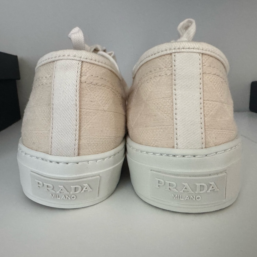 Prada Beige Canvas Sneakers size 40 - Picture 11 of 13